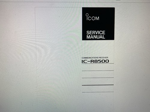 Icom r8500 service - ic-r8500, manual