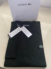 LACOSTE Men's Black Long Sleeve T-Shirt Logo Size 5  UK L  Chest  44" : New Tags