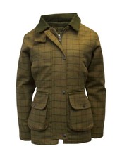 Walker & Hawkes Ladies Derby Tweed Hunting Country Jacket Coat 8-24 Beige Tweed