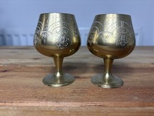 Vintage EPNS Brass Goblets