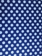 Blue polka dot softshell fabric 1.5m piece