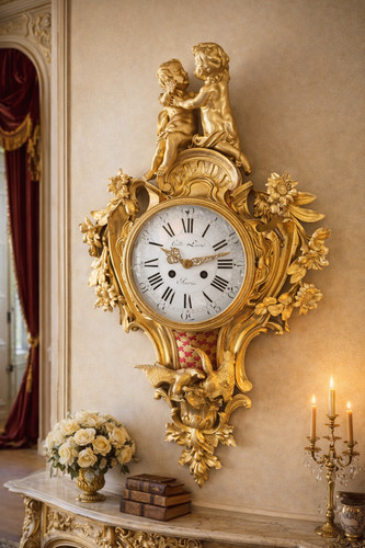 Clock french louis xv - clock,