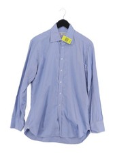 Turnbull & Asser Men's Shirt Collar: 15.5 in Blue 100% Cotton Basic