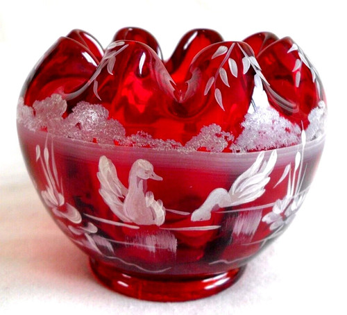 Shelley fenton ruby glass mary - fenton,