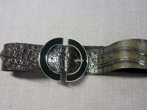 Wide patent green snake skin - snake,