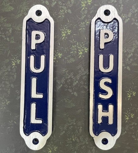Pull push signs - &,