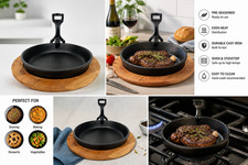 Cast Iron Sizzler Plate Round