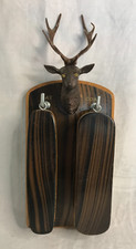 Vintage MCM  hat and coat brush set. Wall hanging. With stag antler feature.
