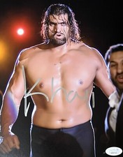 JSA Autographed - The Great Khali 8x10 Promo Hand Signed Pro Wrestling