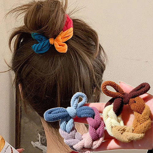 Bow hair ties - bow, hand