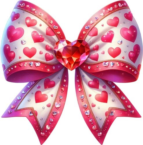 Valentine day heart - valentine's, bow