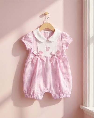 Baby girls striped bunny - baby, motif