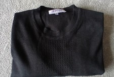 Nigel Hall Extra fine Merino Black Light Weight winter Pullover Jumper