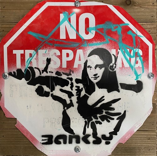 Banksy graffiti art mona - banksy,