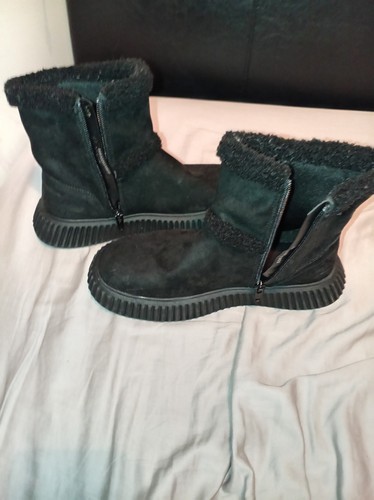 Black fur lined - fur, boots