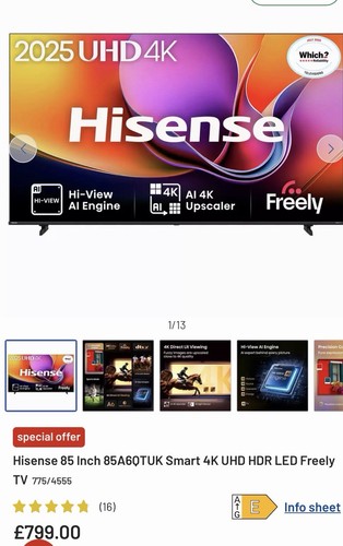 Hisense 85a6bgtuk 4k ultra - hisense,