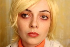 Golden Blonde wig, cosplay, short blonde anime cosplay