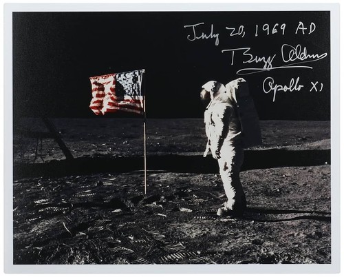 Buzz aldrin signed inscribed - aldrin, &