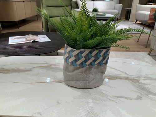 Natuzzi fabric storage pot - storage,