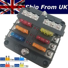 UK Blade Fuse Box 6 Way