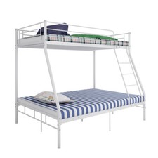 Metal Bunk Bed,Triple Sleeper Bed Frame With 3FT Single Top&4FT6 Double base bed