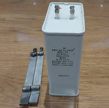 Dubilier Nitrogol Capacitor B742 8μF 800VDC - Tested w/ Mounting Clips