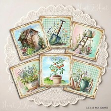 Vintage Garden Square Card