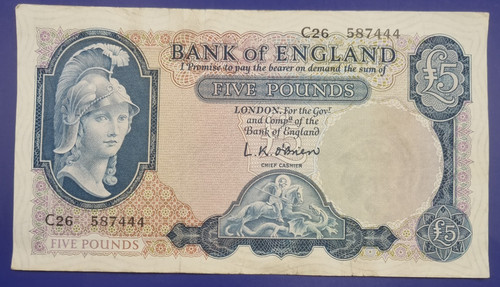 B277 1957 bank england - of, five