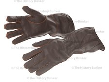 WW2 German Fallschirmjager gloves brown leather - repro 