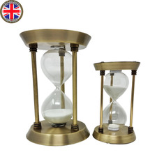 Vintage brass hourglass - brass,