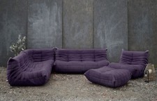 *** LIGNE ROSET 5 PIECE TOGO SOFA IN PLUM MICROFIBRE [932] ***