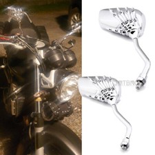 For Honda Shadow VT ACE Aero Spirit 750 1100 Motorcycle 8/10mm Skull Hand Mirror