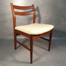 1x Jentique Mid Century Dining Chair Danish Teak Vintage Upholstered 1976