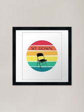 Folding chair sit down Framed