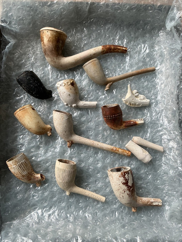 Tobacco clay pipes victorian - clay,