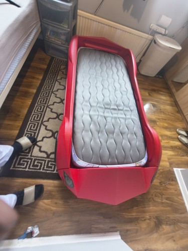 Toddler kids racing car bed - car,