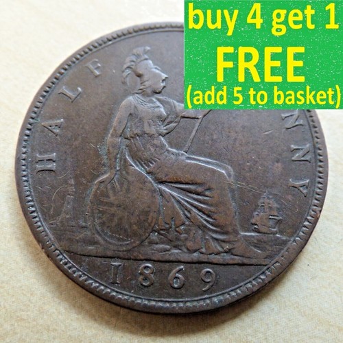 Queen victoria half penny - queen,