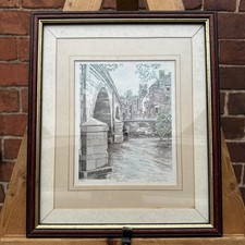 Glyn Martin Painting, Mounted, Framed, Signed