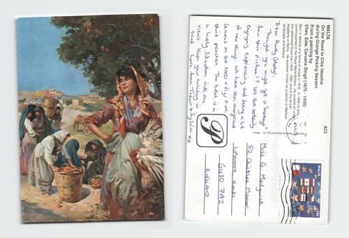 Vintage postcard malta - postcard, on