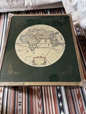 Vintage Coffee Table with World Map