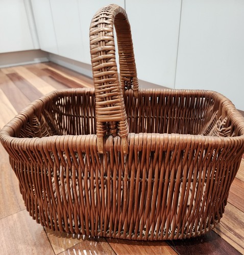 Vintage wicker garden trug - vintage,