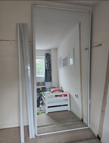 Mirrored wardrobe sliding - wardrobe,