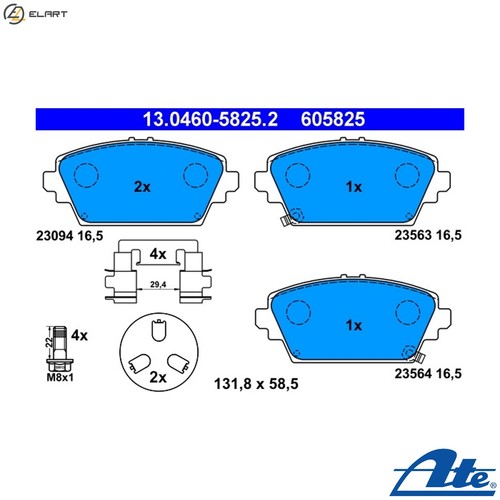 Brake pad set disc - pad,