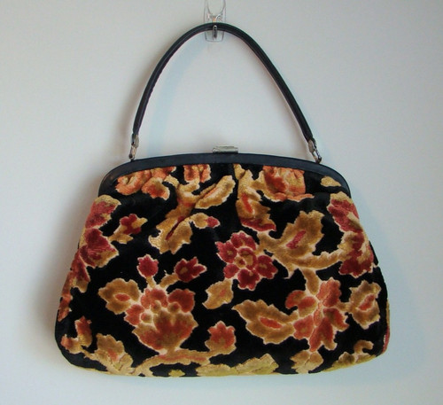 Floral bag vintage tapestry - floral,