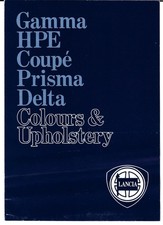Lancia Colour & Trim 1984-1985 UK Market Brochure Delta Prisma Coupe HPE Gamma