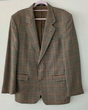 DAKS HOUSE STYLE CHECK 100% PURE NEW WOOL TWEED SPORTS BLAZER JACKET SIZE 42