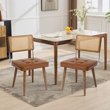 Rattan Back Dining Chairs Set