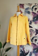 Vintage CAPTAIN CARSAIRE France Soft yellow 100% Cotton fisherman jacket size 16