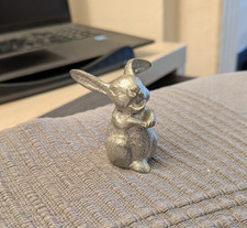 Small White Metal Rabbit/ Hare