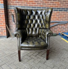 Stunning Chesterfield Barrel Back Full Button Leather Armchair